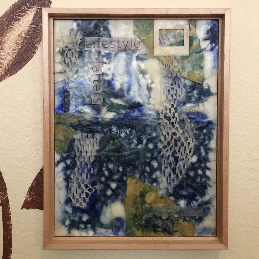 Fine Art Encaustic by Renee Wallace “UC What? 7”